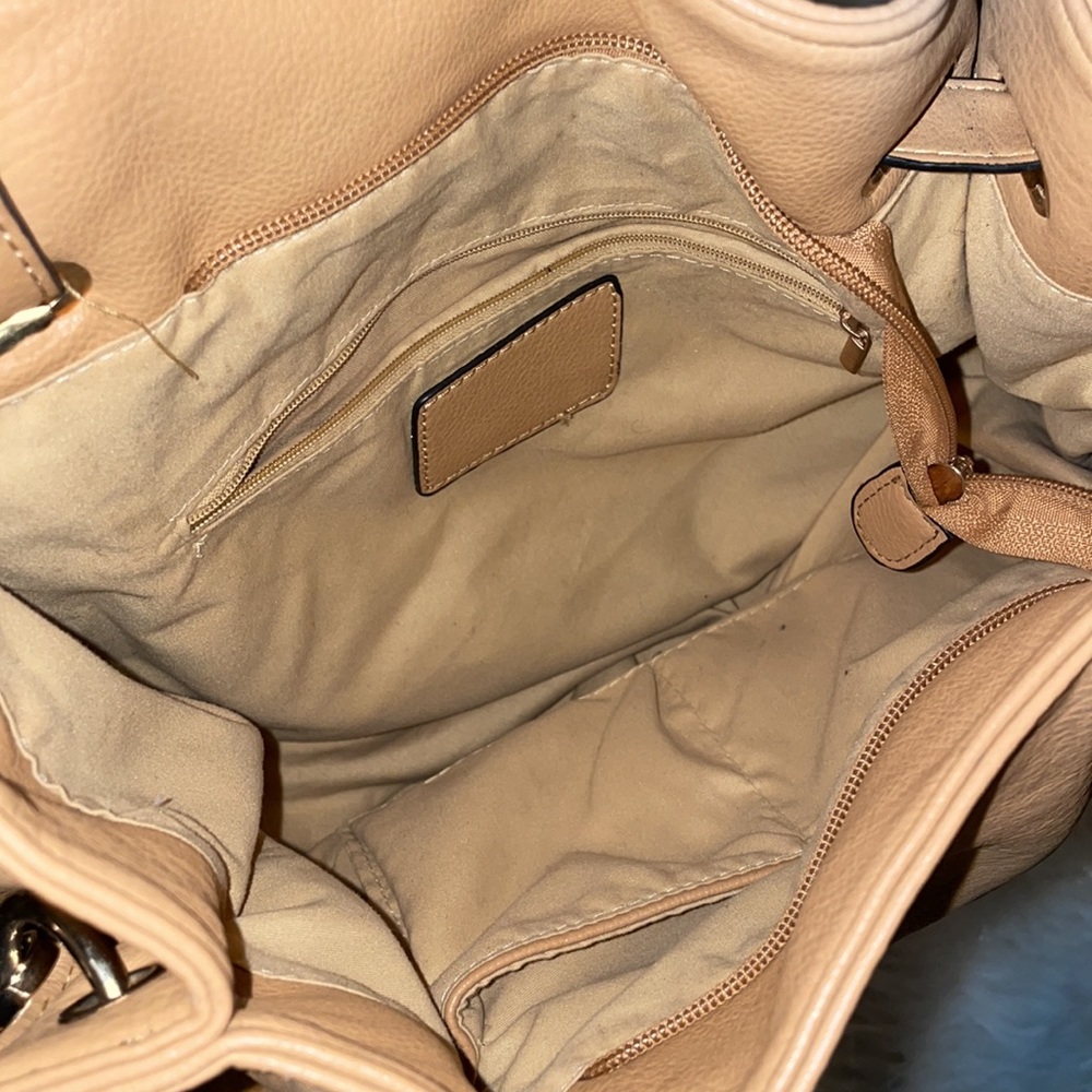 Tan Studded Handbag - Picture 3 of 5